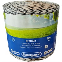 Eltråd Pro+ 3 mm Vit/Svart (500 m)