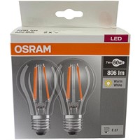 LED-lampa Normal Klar 7 W (60) 2-pack