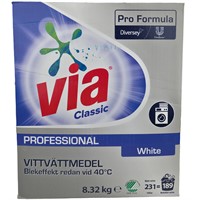 Tvättmedel Via Classic White 8,32 kg